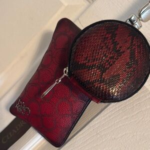 Cuadra Red Key & Card Holder Set